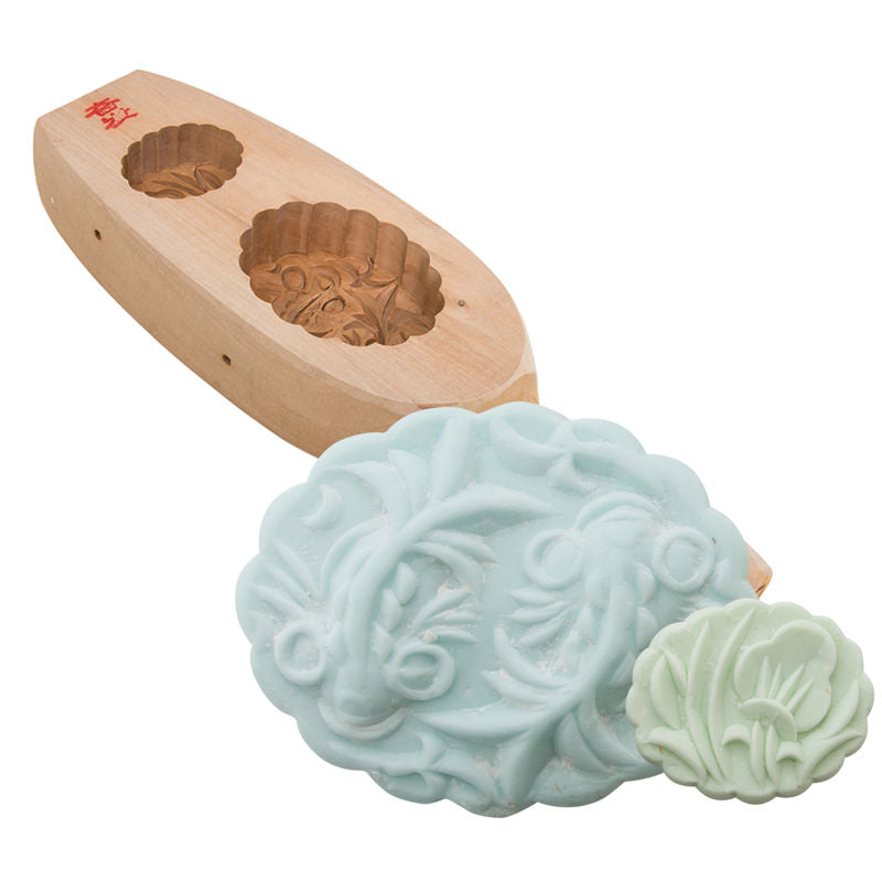 Redman Mooncake Mould Oval Gold  - Fish