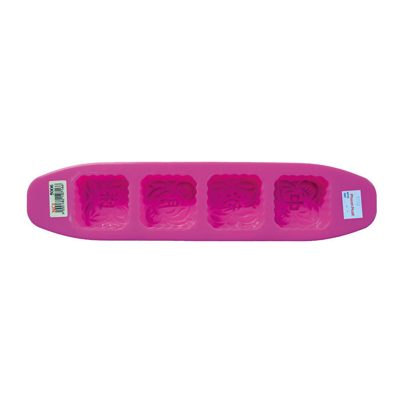 Mooncake Plastic Mould Square 4Cav  - 1 Pc