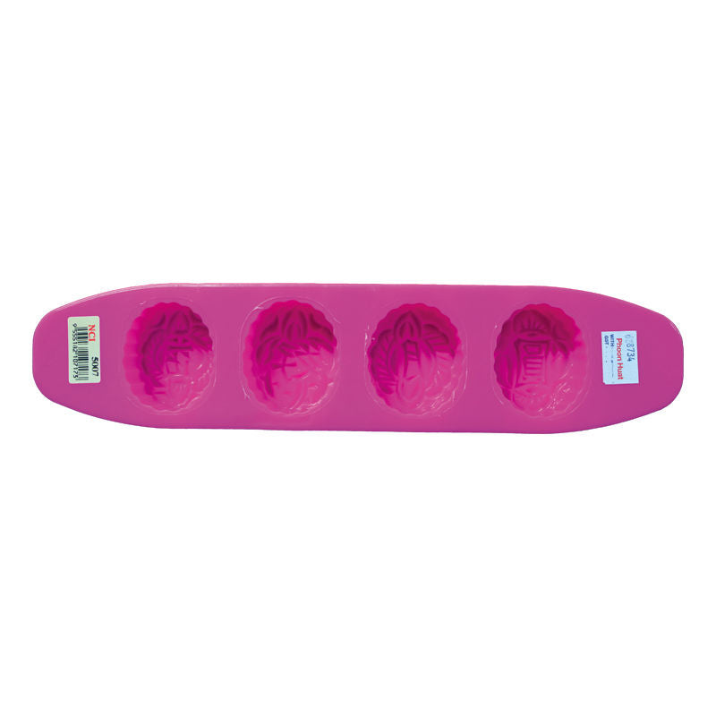 Mooncake Plastic Mould Round 4Cav  - 1 Pc