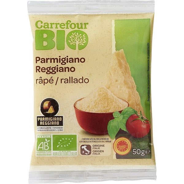 Carrefour Org Grated Pdo Parmigiano Reggiano Cheese  -  50 G