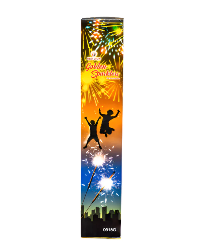 18 Inch Low Smoke Golden Sparklers - 1 Box (75 Pcs)