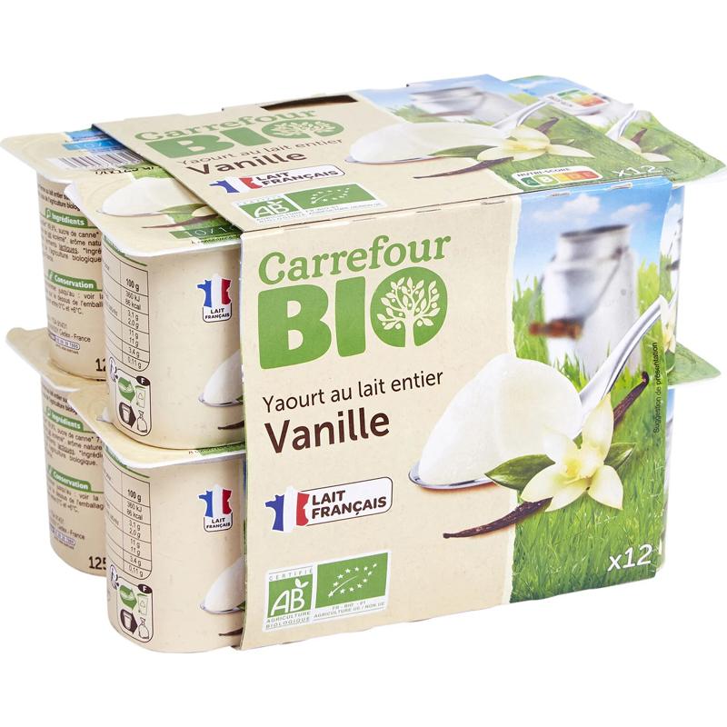Carrefour Vanilla Org Yogurt  - 125 G