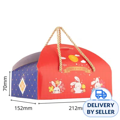 Redman Mooncake Box Rabbit Orange 6S  - 5Set
