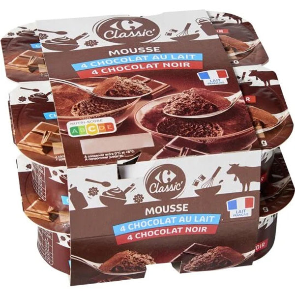 Carrefour Dark And Milk Chocolate Mousse Dessert  -  60 G