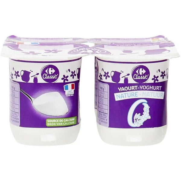 Carrefour 0% Fat Plain Yogurt  - 125 G
