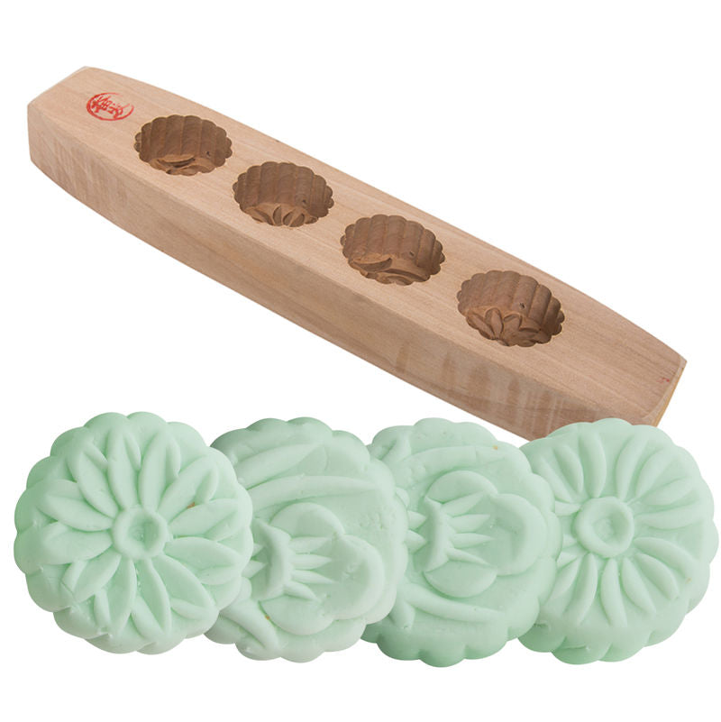 Redman Mooncake Mould Round Floral - 1 Pc