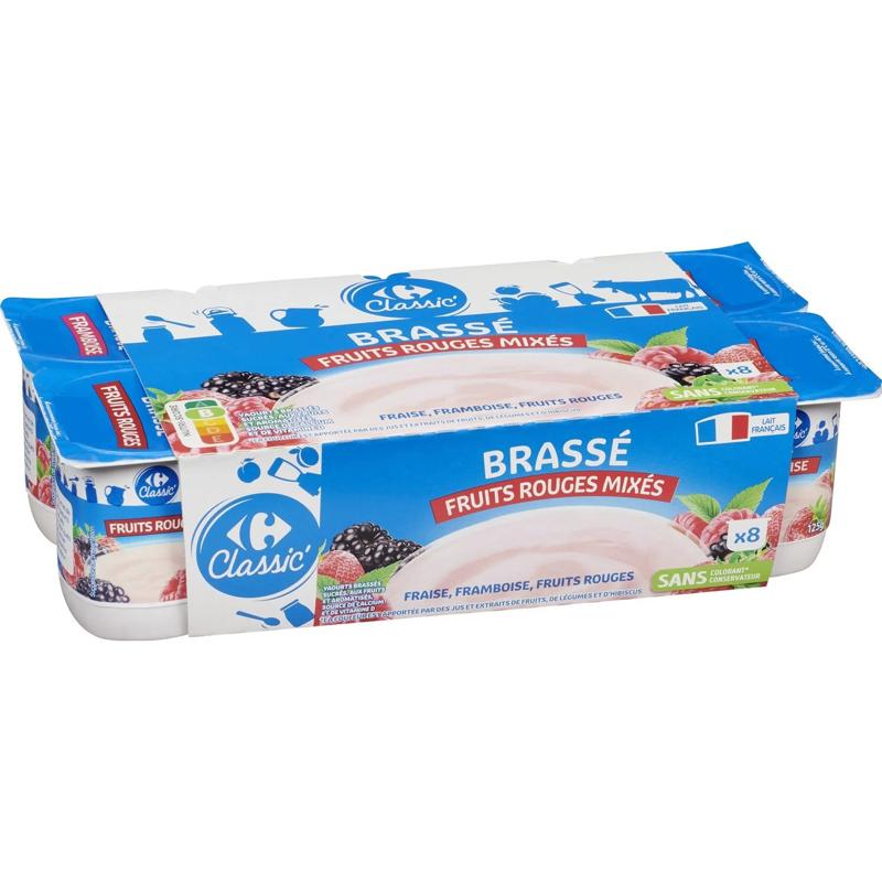 Carrefour Red Fruits Pieces Yogurt  - 125 G