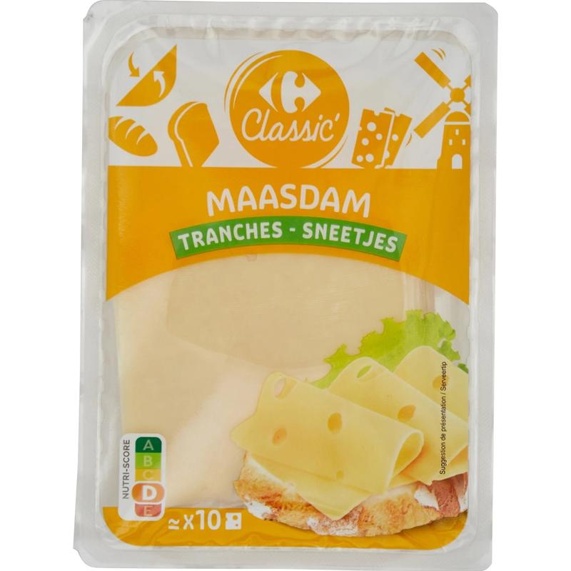 Carrefour Sliced Maasdam Cheese  - 200 G