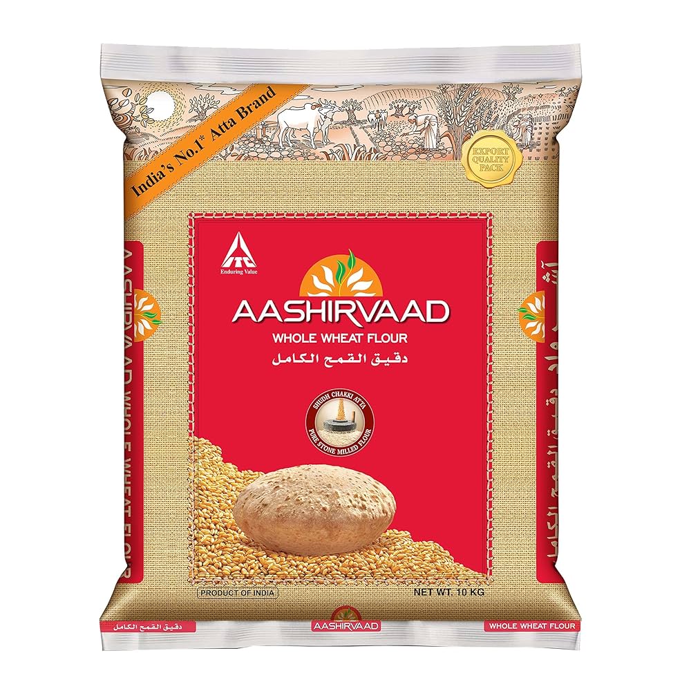 Aashirvaad Whole Wheat Flour (Atta) Regular - 11 kg