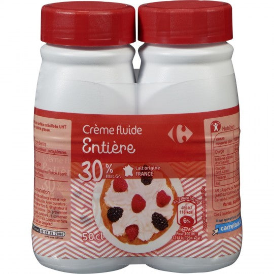 Carrefour Whipping Cream 30%Fat  - 25Cl