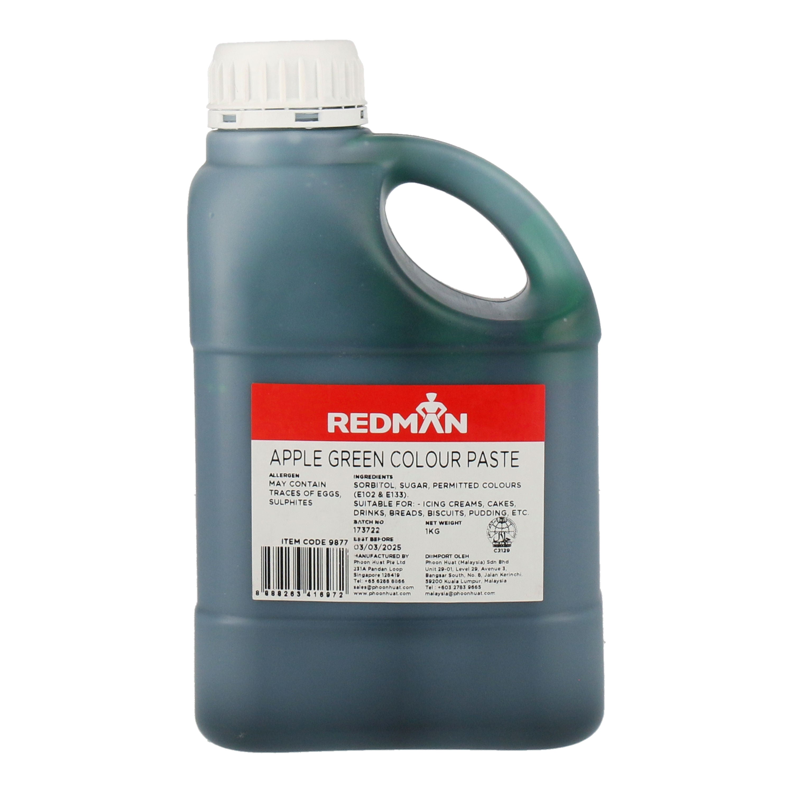 Redman Apple Green Colour Paste - 1 Kg
