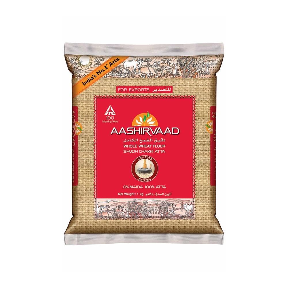 Aashirvaad Whole Wheat Flour (Atta) Regular - 2 Kg + 200 g FREE