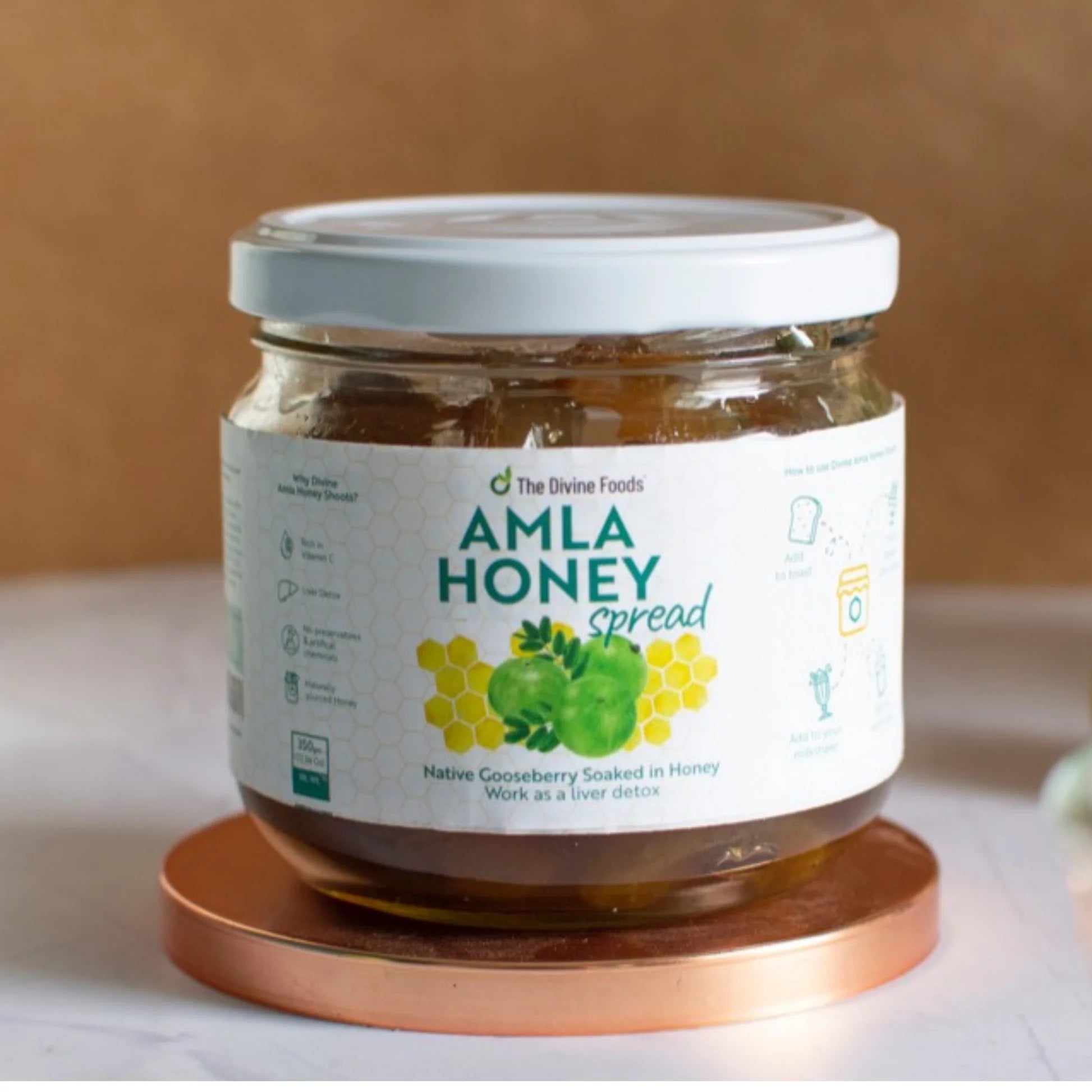 The Divine Foods Amla Honey Spread For Controlling Blood Sugar Levels - 350 g