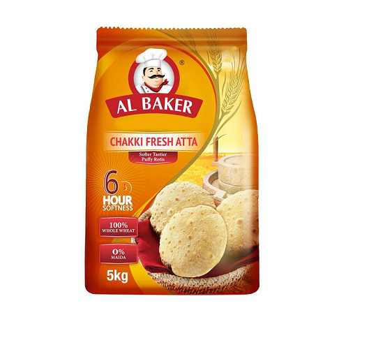 Al Baker Chakki Fresh Wheat Flour (Atta)  - 1 Kg