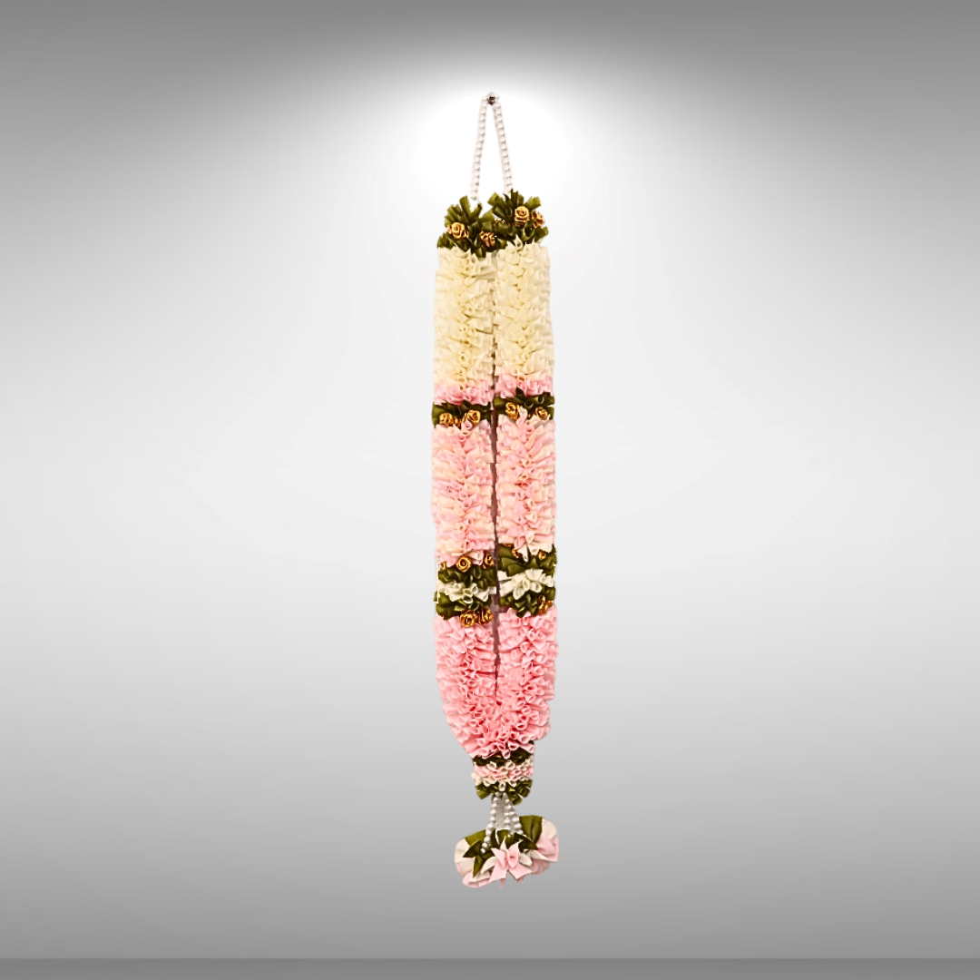Artificial Cloth Pink Garland - 3 Feet
