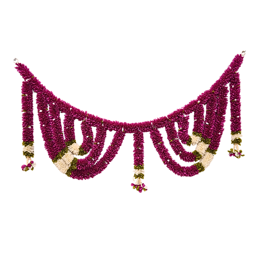 Artificial Cloth Garland Thoran Voilet - 1 Pc
