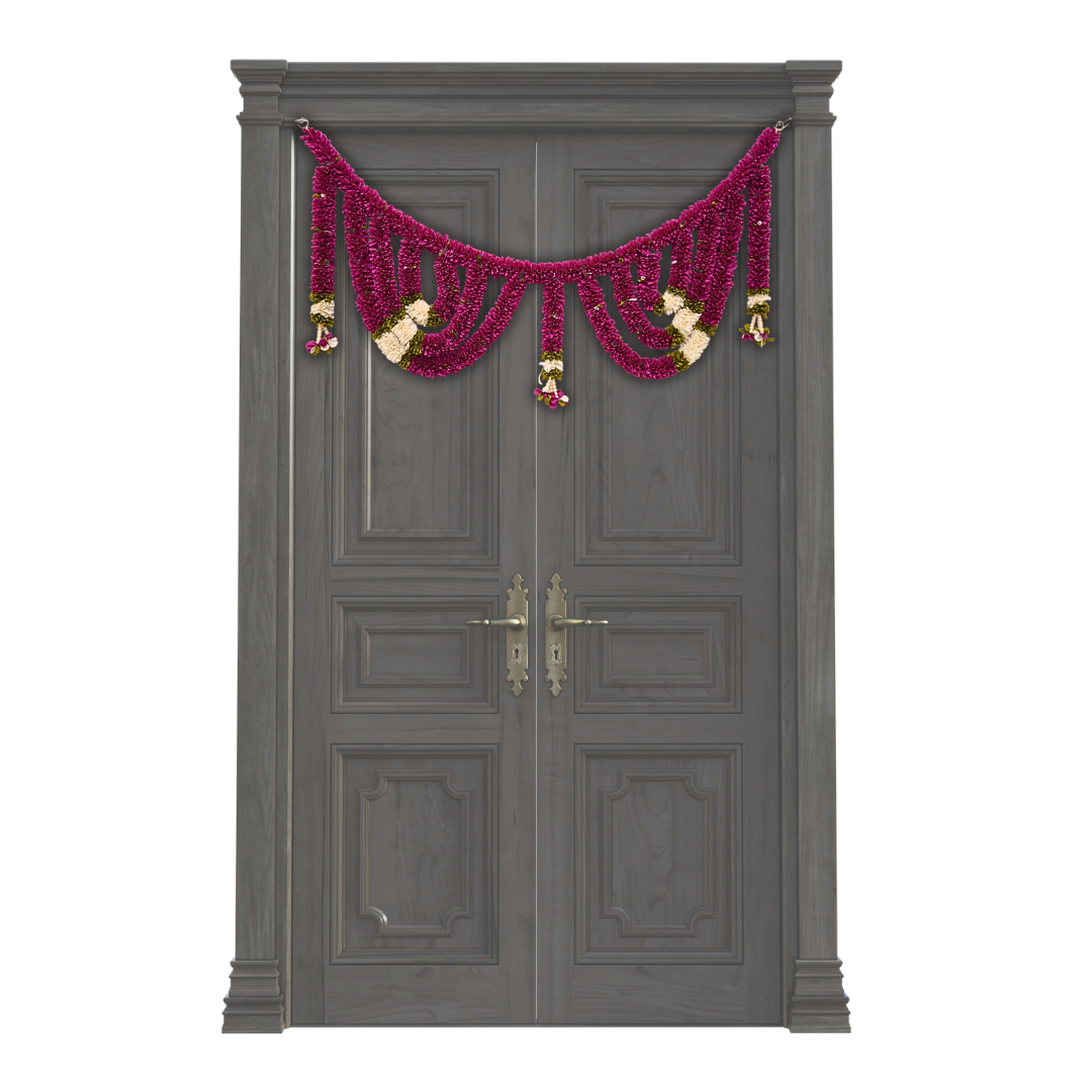 Artificial Cloth Garland Thoran Voilet - 1 Pc