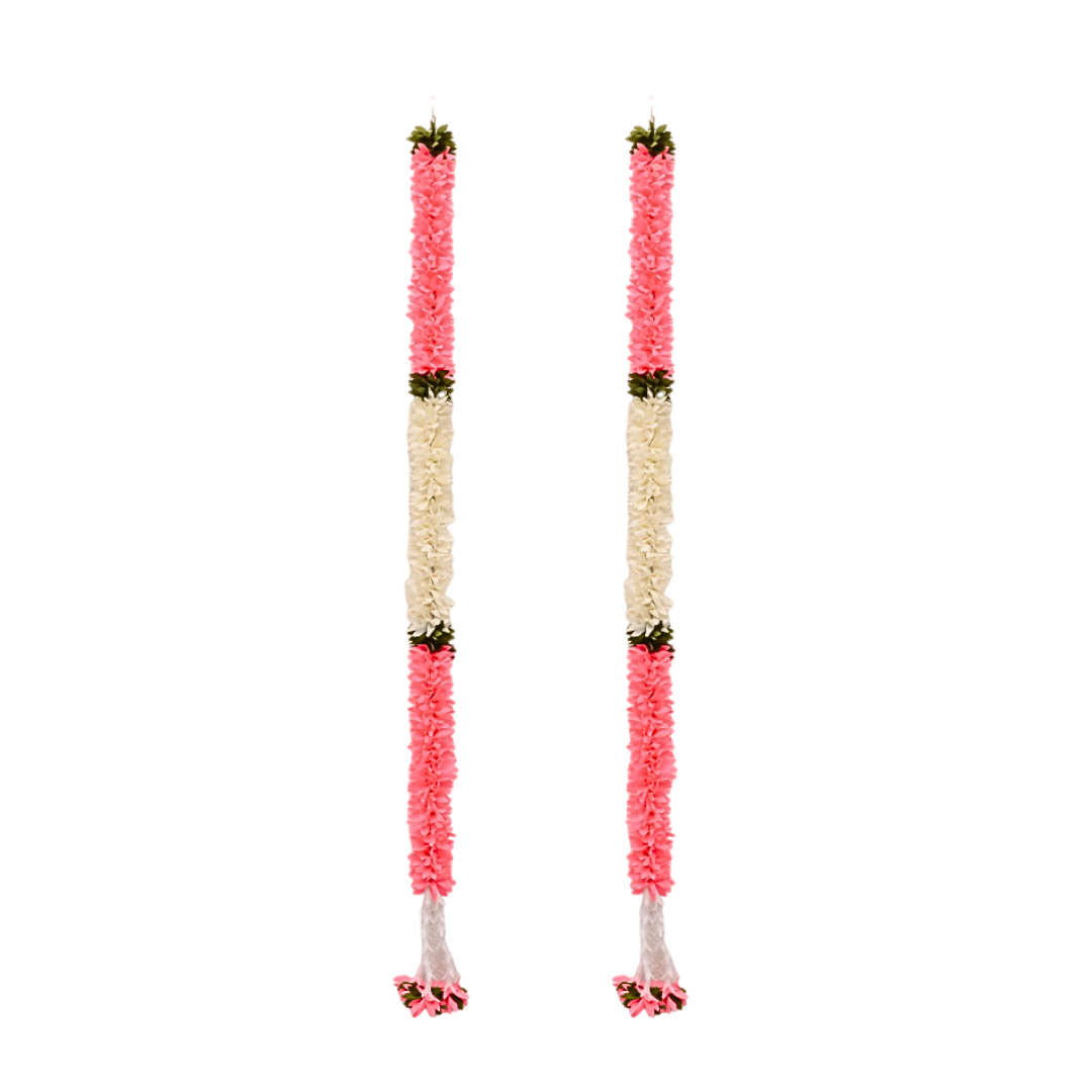 Artificial Door Hanging Thoranam Set Rose Colour - 3 Feet