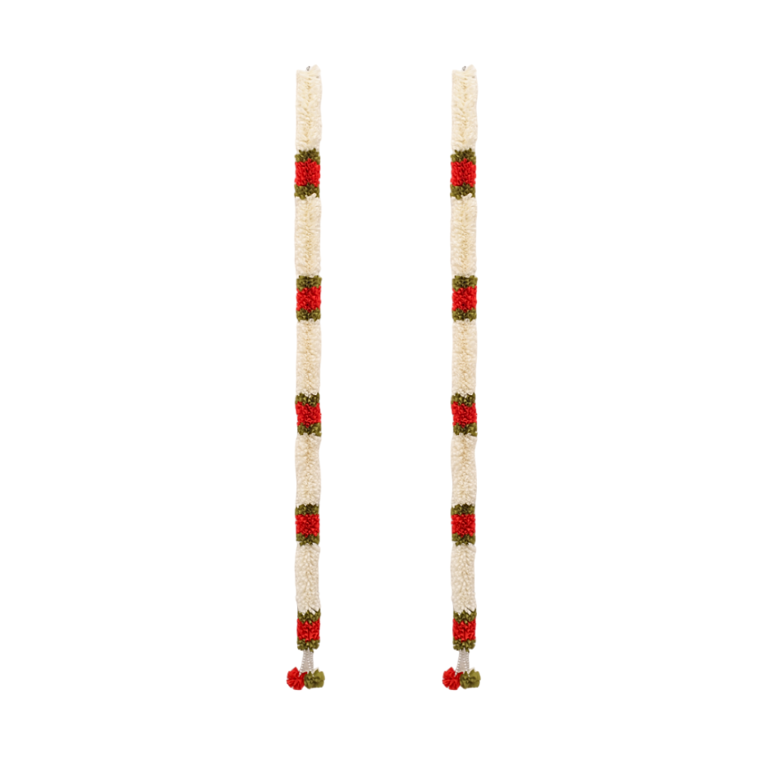 Artificial Door Hanging Thoranam Set White - 6 Feet