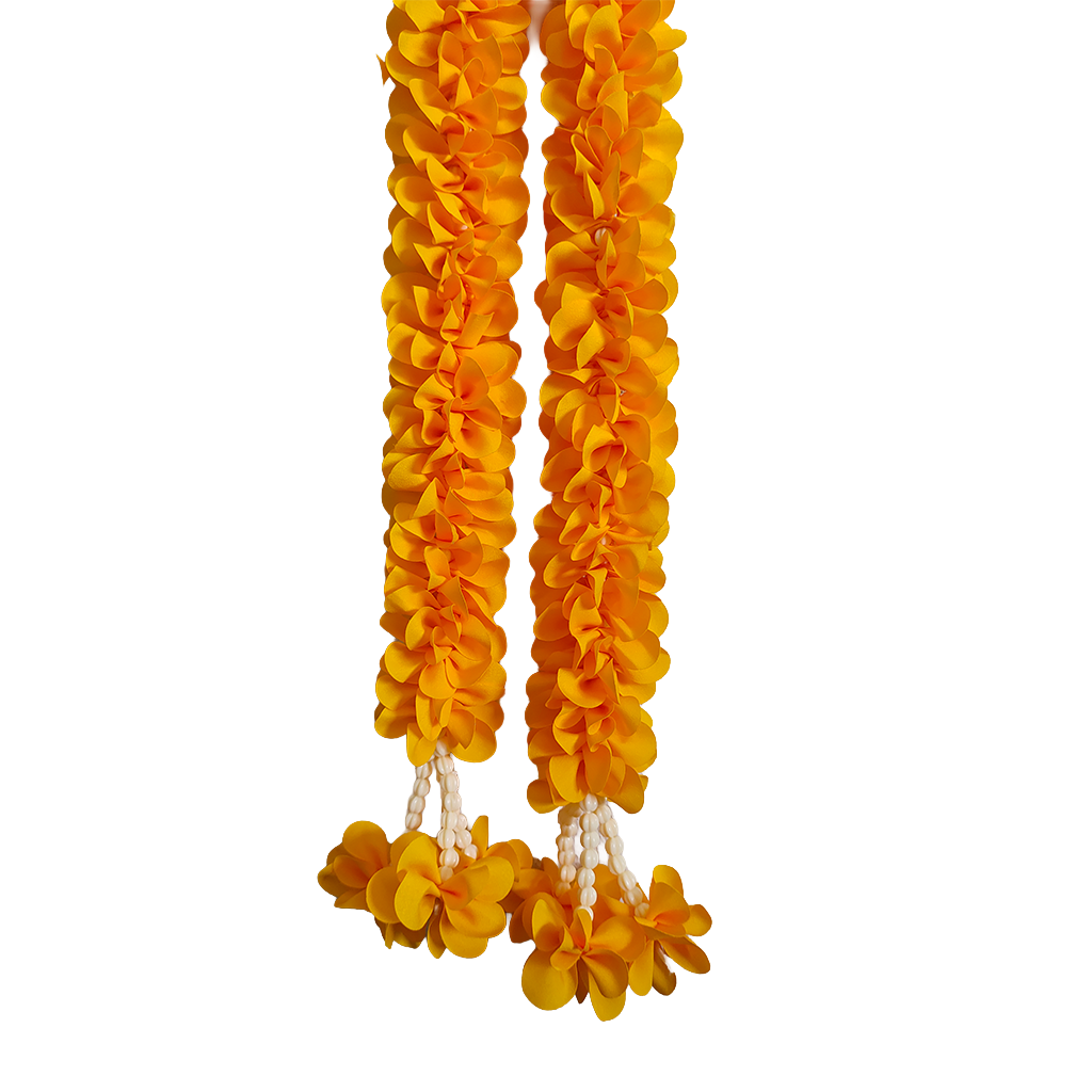 Artificial Flower Toran For Door Hanging Dark Orange - 5 Ft Set Of 2