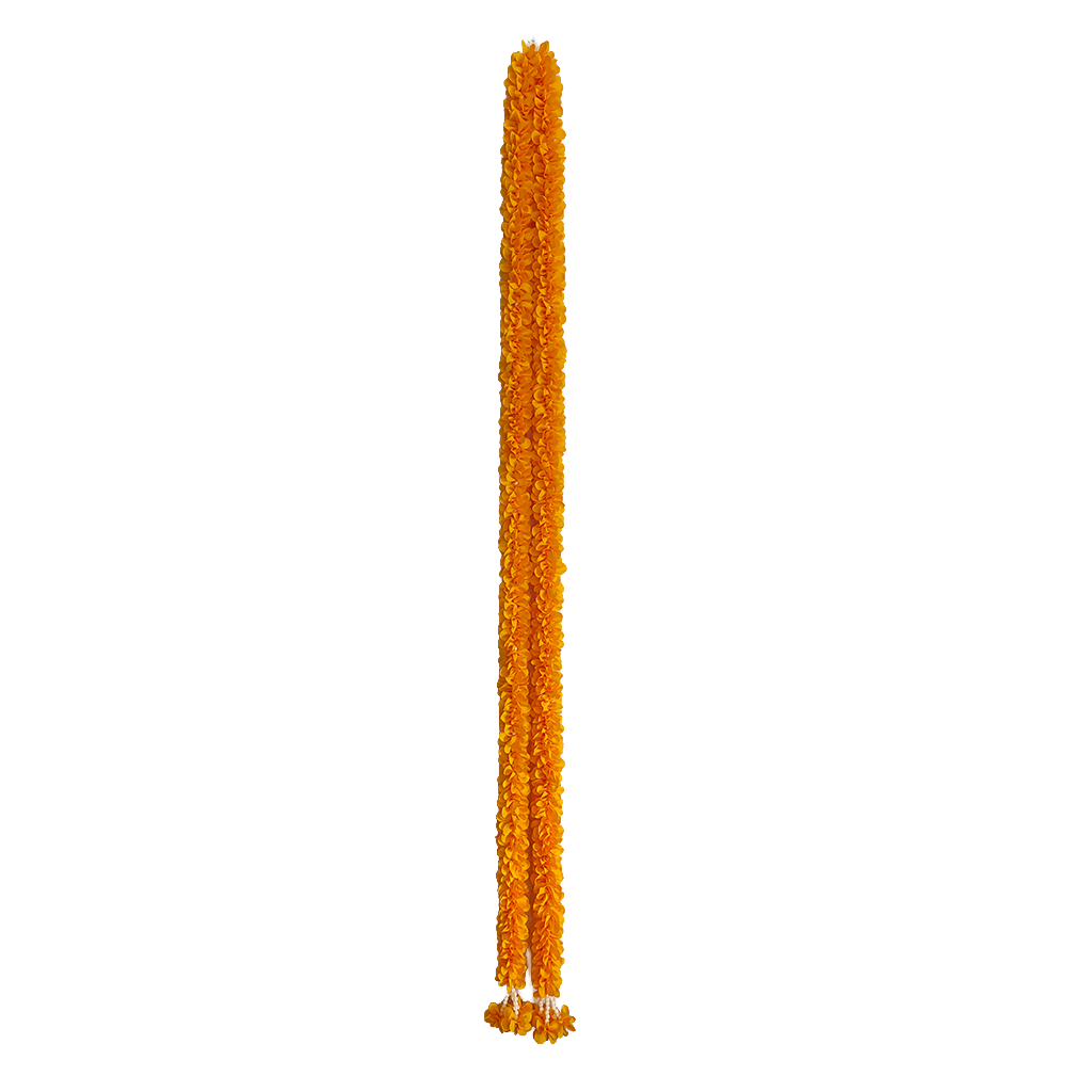 Artificial Flower Toran For Door Hanging Dark Orange - 5 Ft Set Of 2