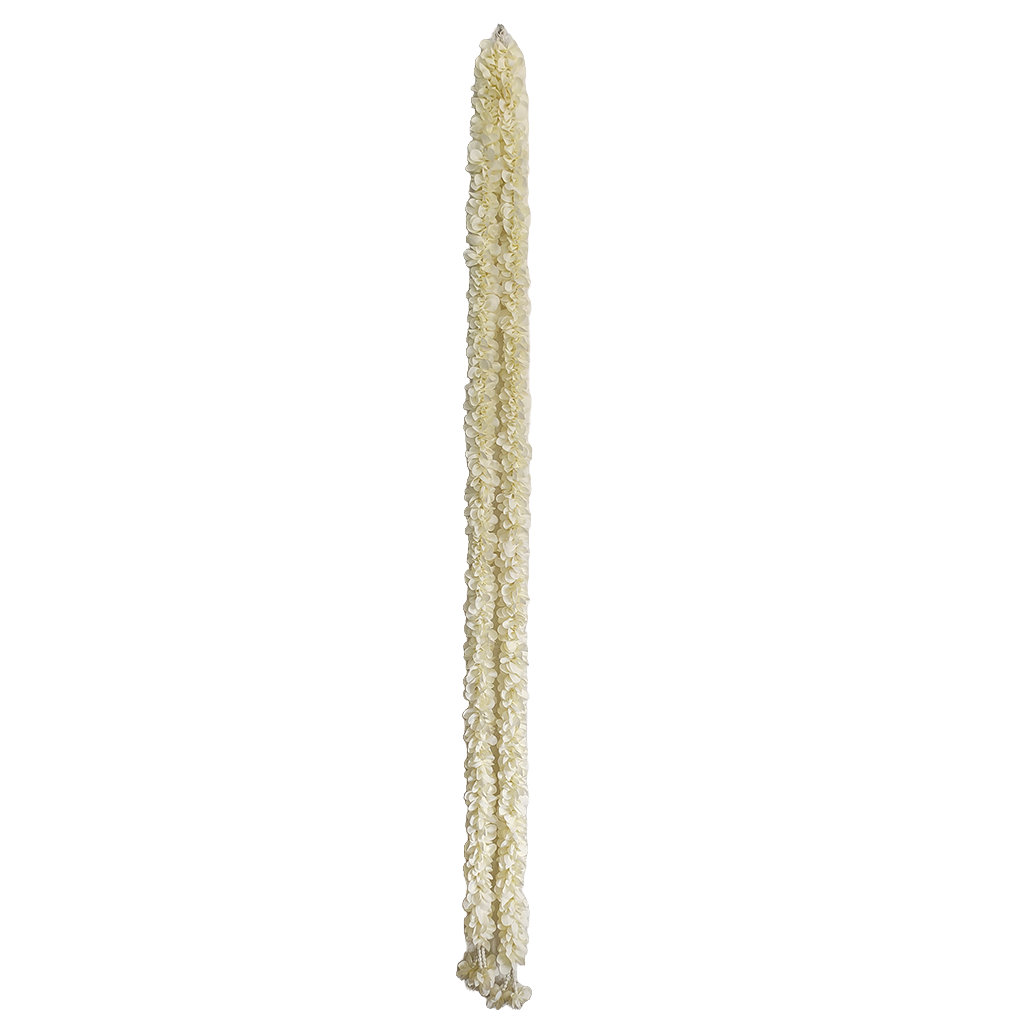 Artificial Flower Toran For Door Hanging Plain White - 5 Ft Set Of 2