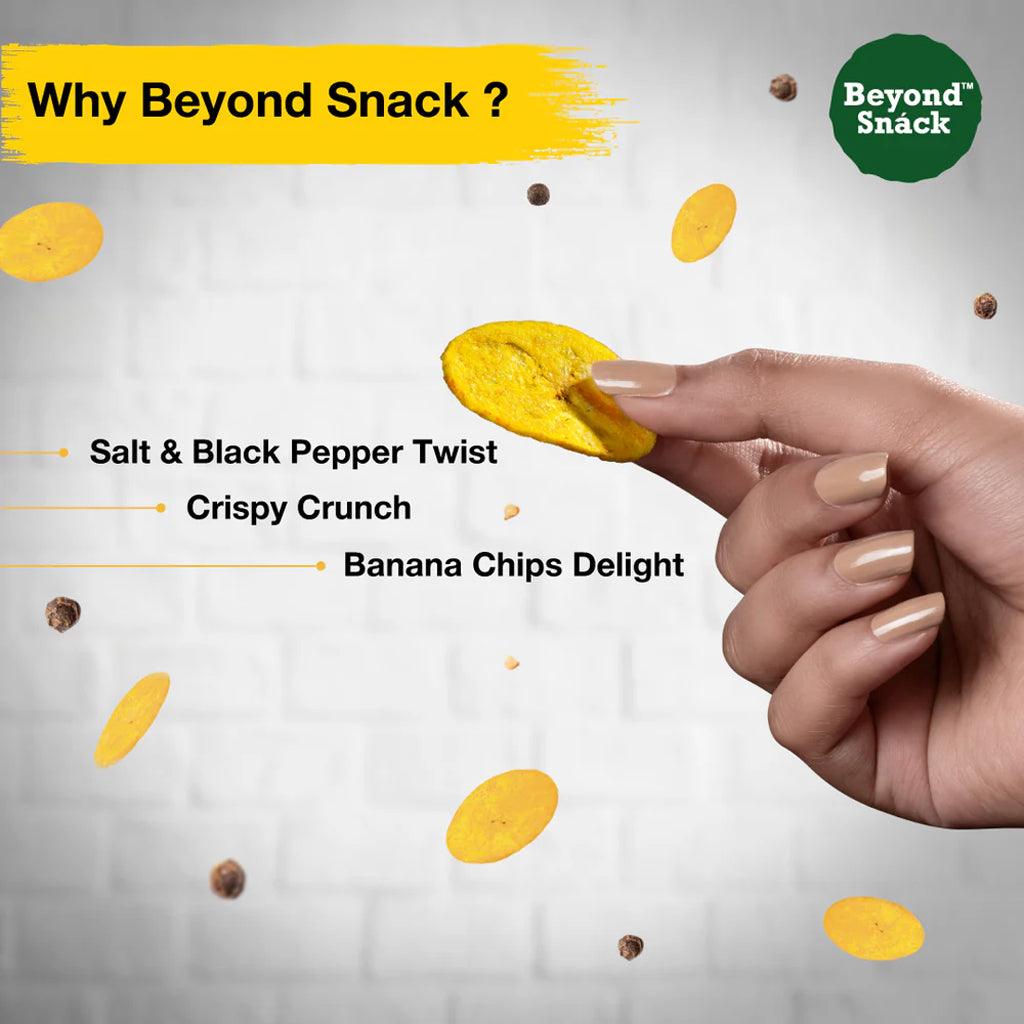 Beyond Snack Kerala Banana Chips Black Salt And Pepper  - 150 g