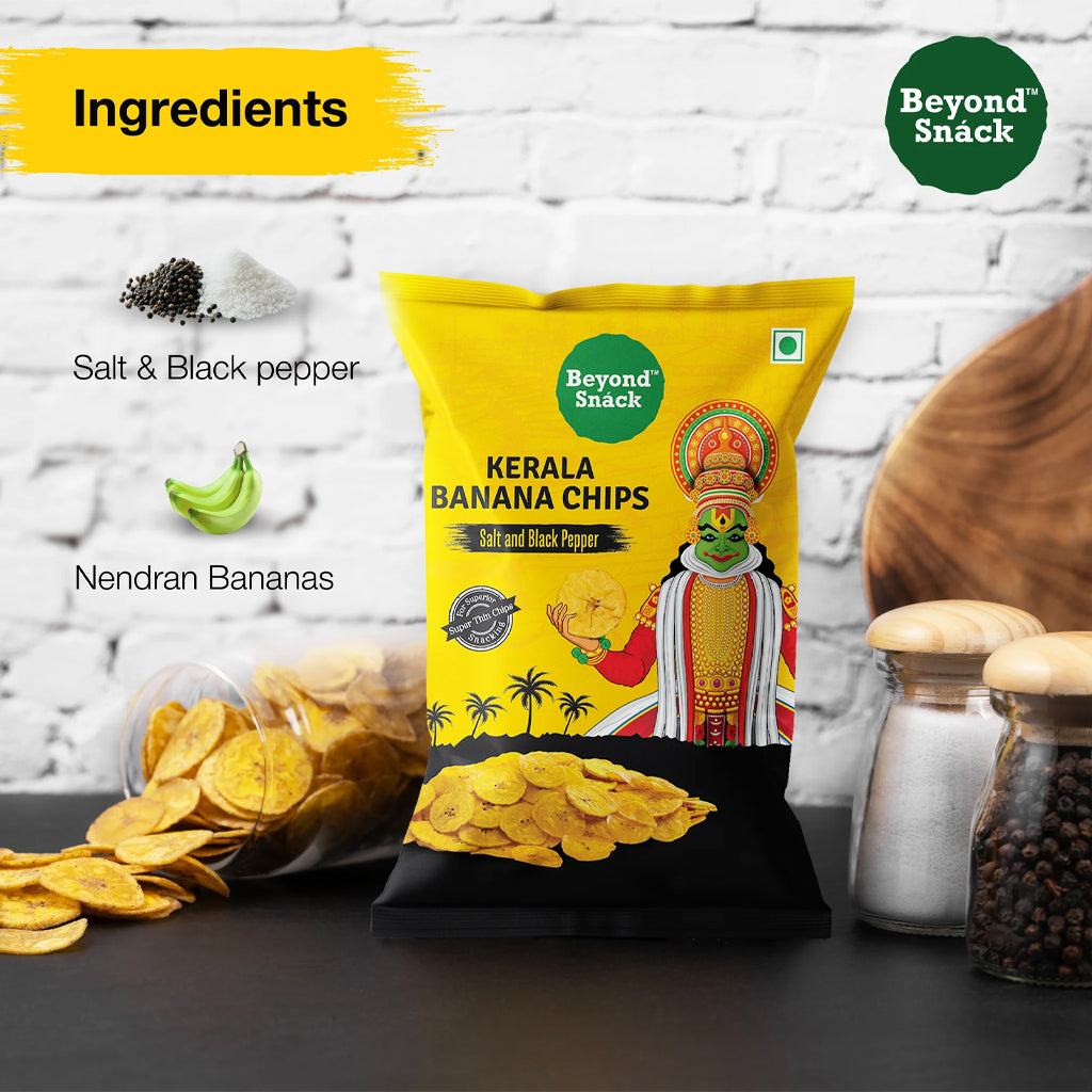 Beyond Snack Kerala Banana Chips Black Salt And Pepper  - 150 g