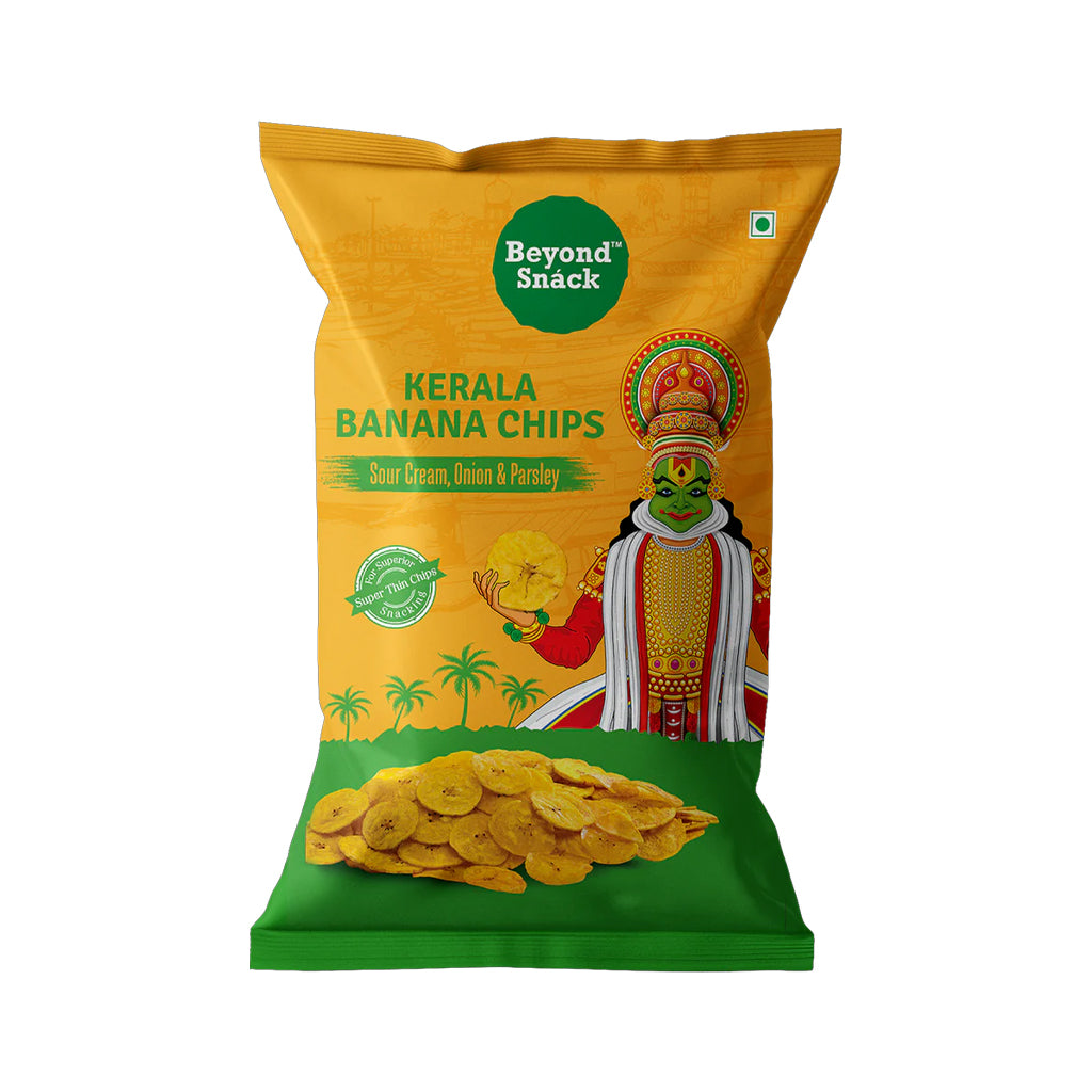 Beyond Snack Kerala Banana Chips Sour Cream Onion Parsley - 150 g