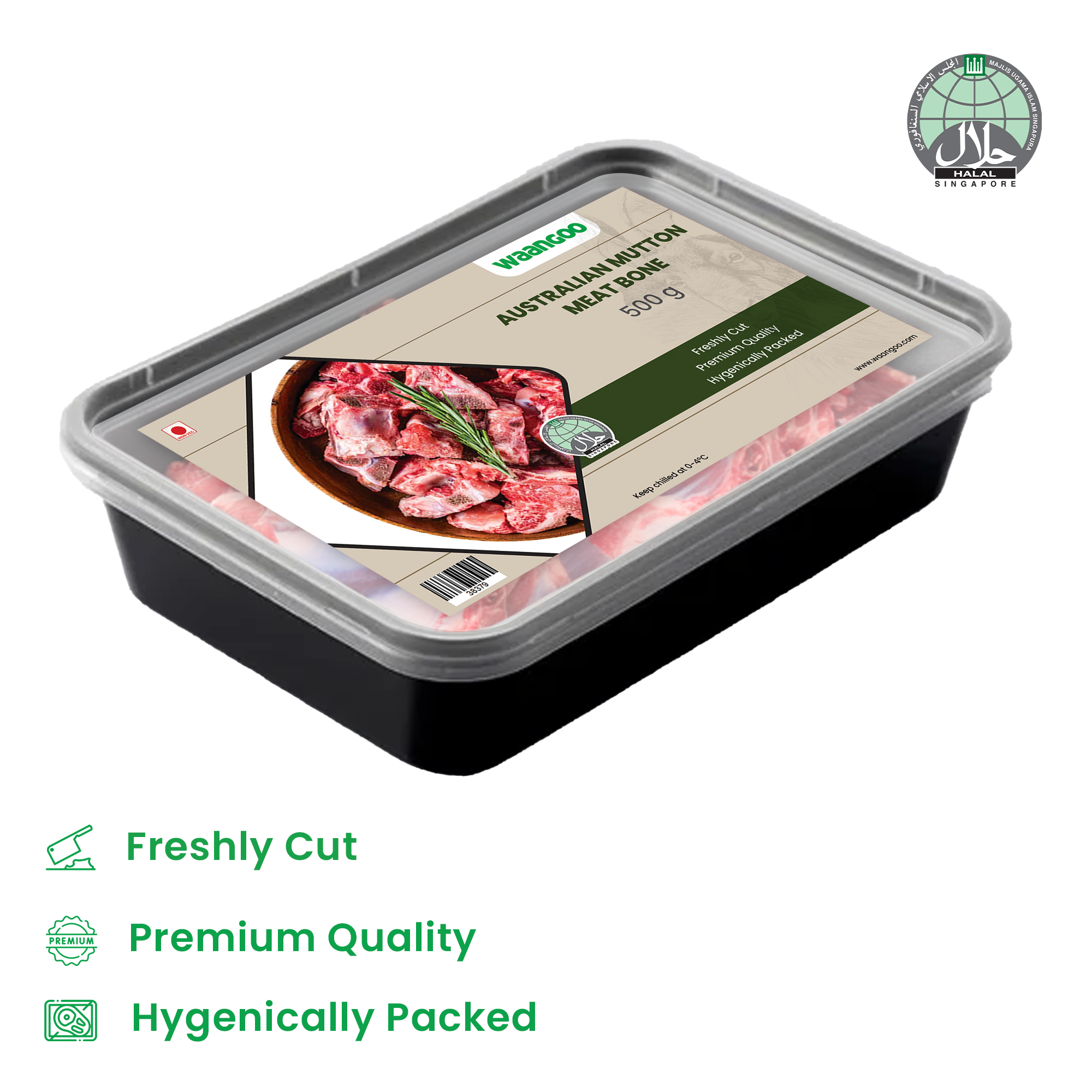Fresh Australian MUTTON Meat With Bones (cut Pcs) - 500 g