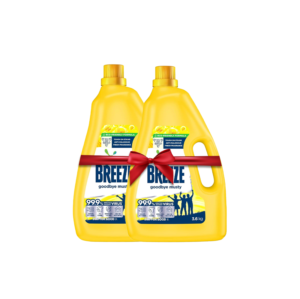 [BUNDLE DEAL] BREEZE GoodBye Musty Liquid Detergent - 2 x 3.6 Kg