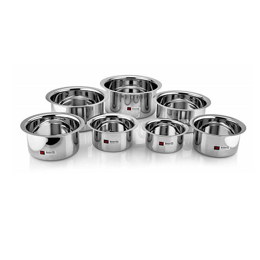 Butterfly Stainless steel Tope - Set of 7