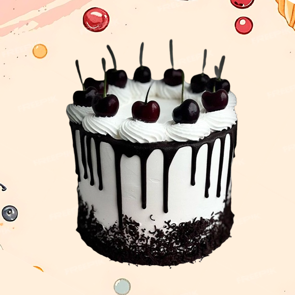 Eggless Cherry Themed Cake -