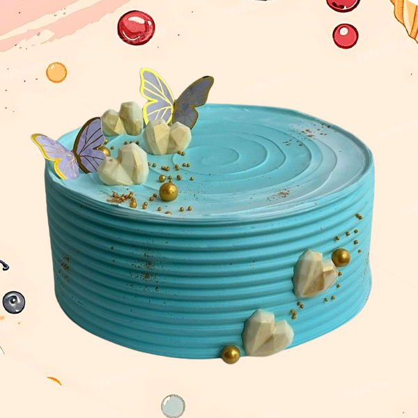 Eggless Butterfly Love Explorer Themed Cake -