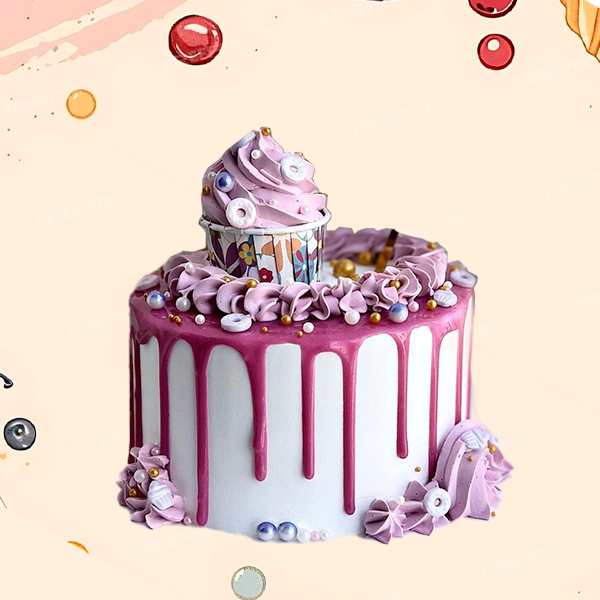 Eggless Sweet Scoops of IceCream Themed Cake -
