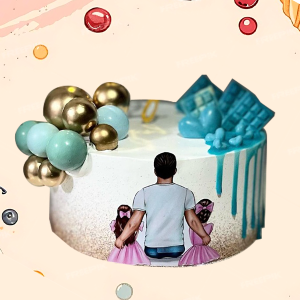 Eggless Best Dad Themed Cake - 1 Kg