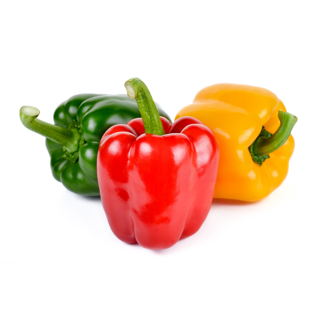 Fresh Capsicum Mixed Colors (Bell Peppers) - 3 Pcs (1 Pc Each Color) ~ 550 g to 700 g