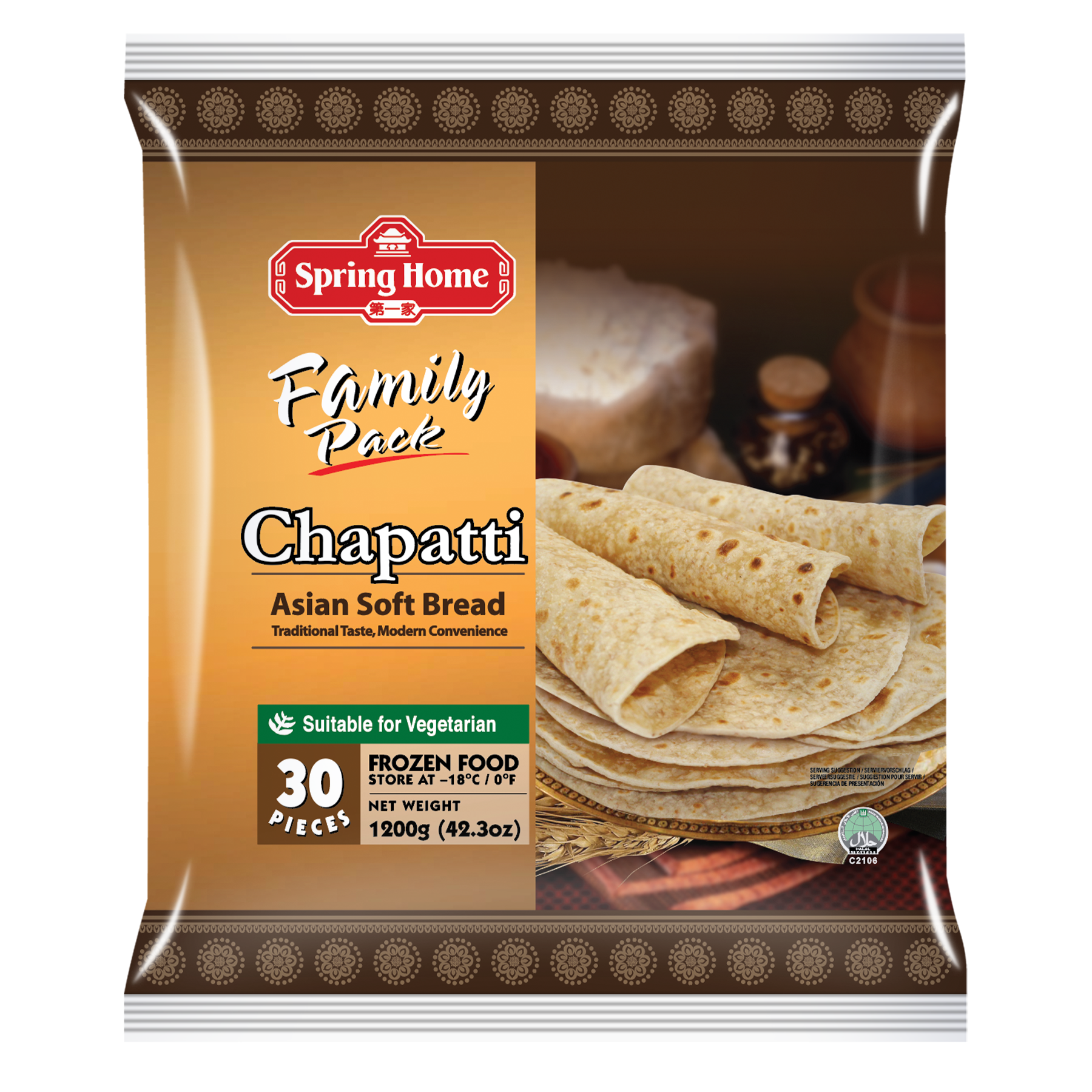 Spring Home Chapatti - 1.2 kg (30pcs)
