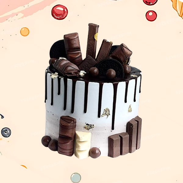 Eggless Chocolate Overload Themed Cake -