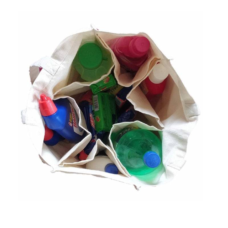 Cotton Canvas Bags - 6 Pockets