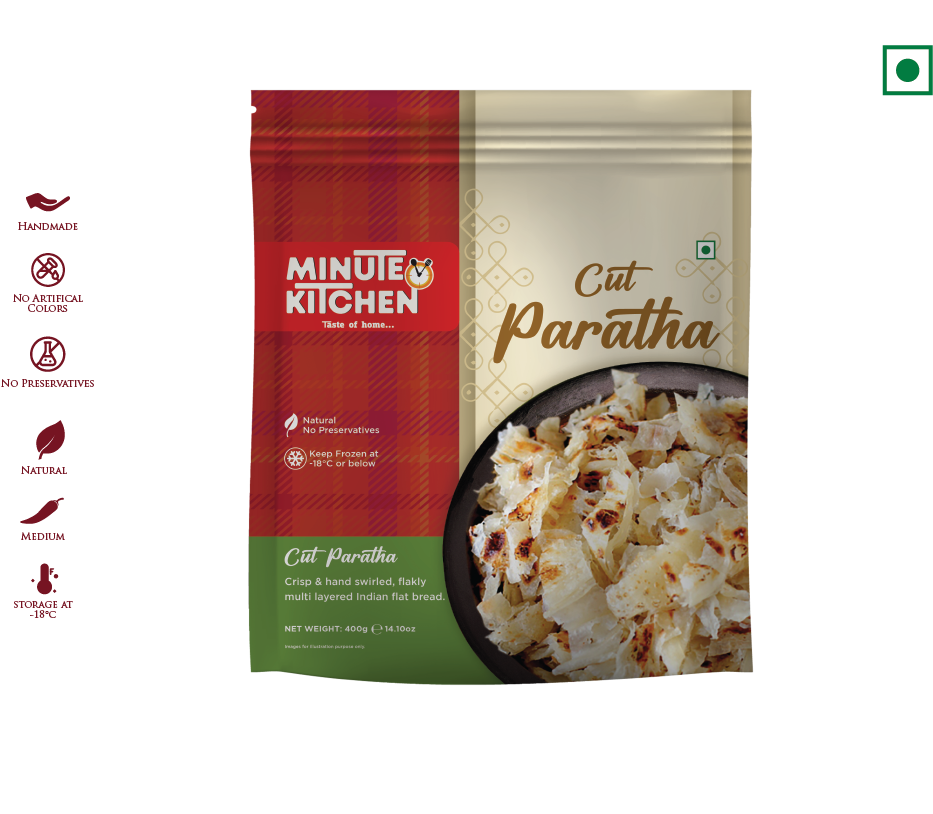 Minute Kitchen Cut Paratha - 400 g