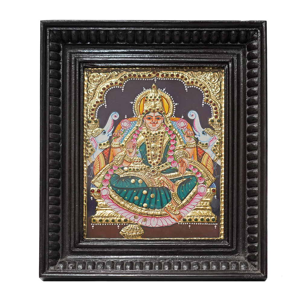 Poompuhar Tanjore Painting Gajalakshmi Art5 - 1 Pc - TNHDCCT28