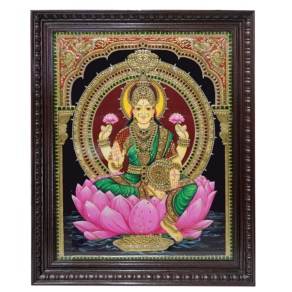 Poompuhar Tanjore Painting Lakshmi Art4 - 1 Pc - TNHDCCT232