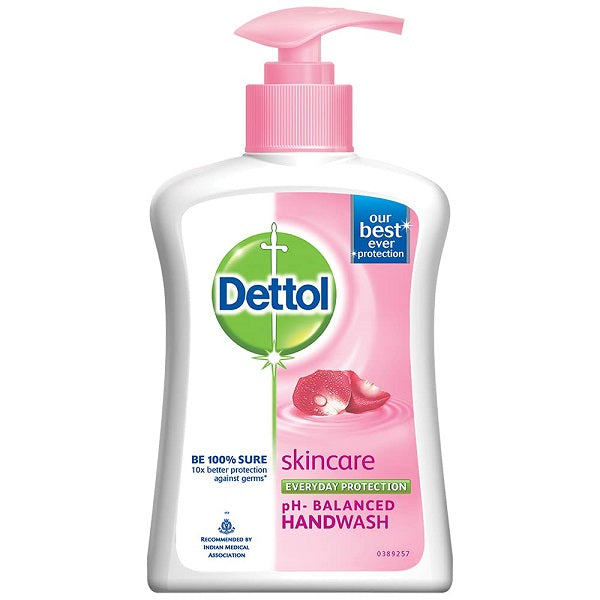 Dettol Skincare Antibacterial Hand Wash Bottle With Refill - 200 ml + Free 175 ml Refill