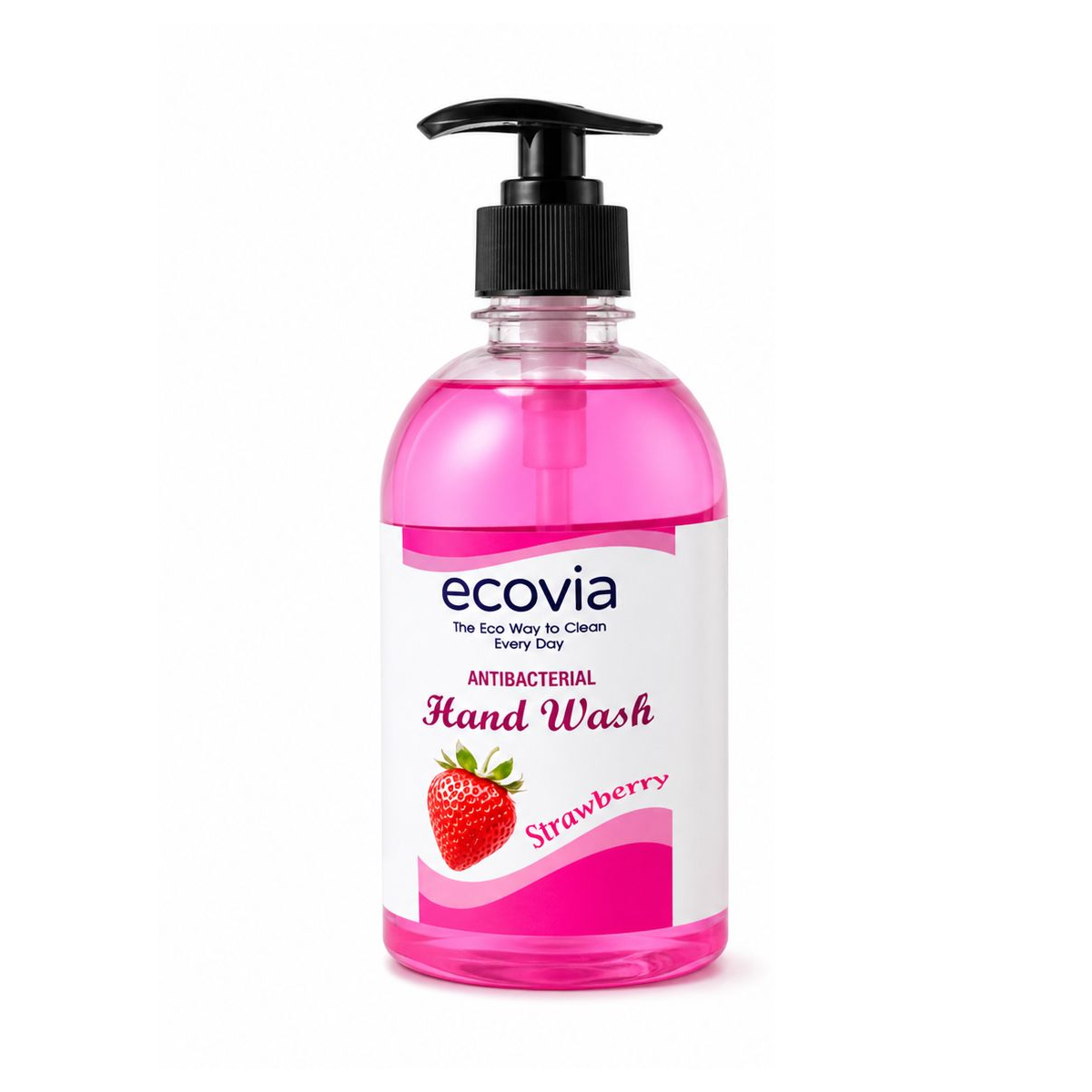Ecovia Eco-Friendly Anti Bacterial Handwash Liquid Strawberry - 650 ml