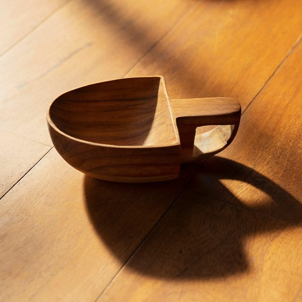 Ellementry Teak Wood Scooper Large For Kitchen/Gifting Purpose/Tableware(WDKEA1798) - 1 Pc
