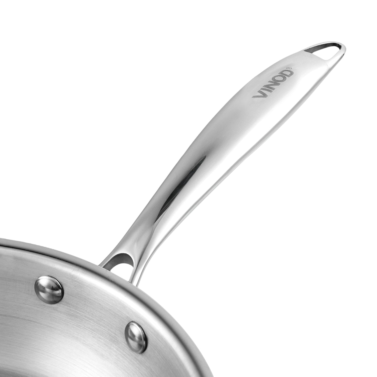 Vinod Platinum Triply Stainless Steel Frypan - 20 cm - PTF20