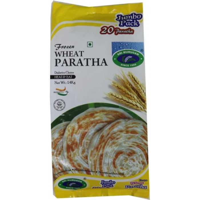 Sri Murugan Soft & Flaky Wheat Paratha (Frozen) - 1.4 kg / 20 per pack