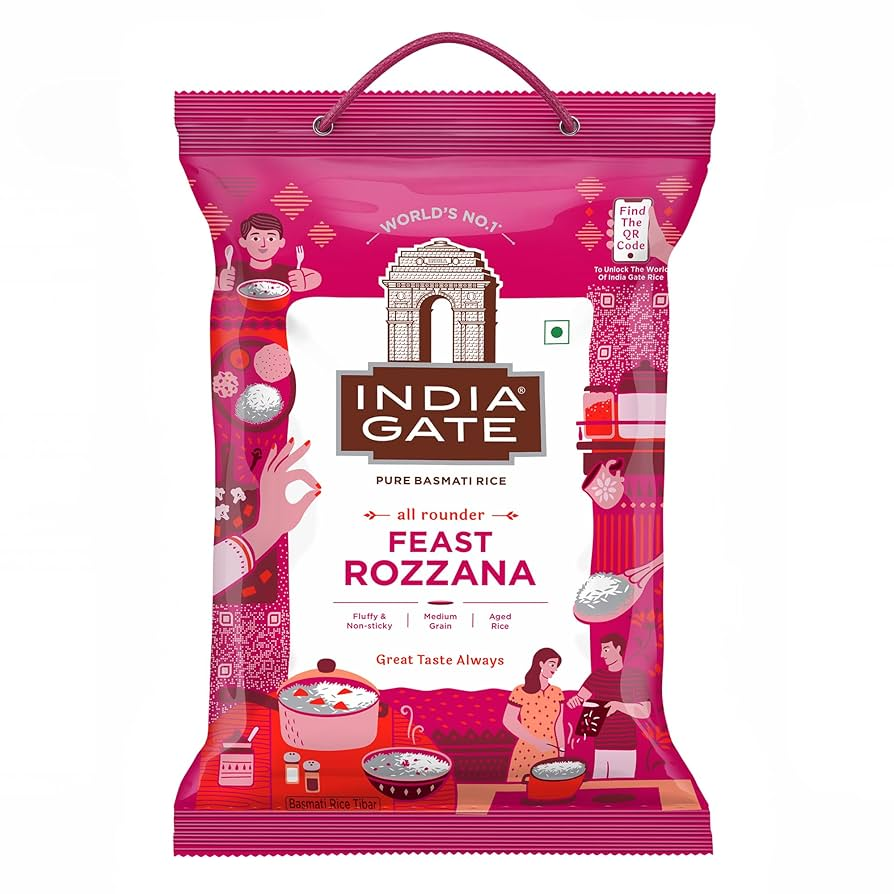 India Gate Feast Rozzana Basmati Rice - 5 Kg