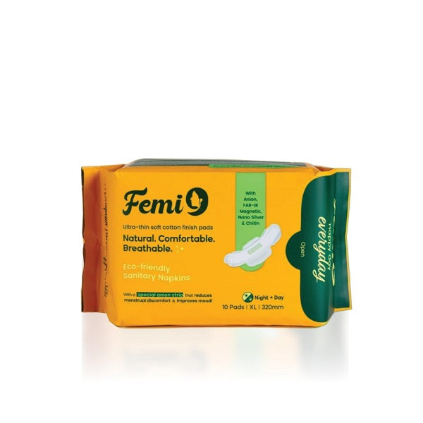 Femi9 Happy day everyday Anti Bacterial Extra Long Pads For Women - 10 Pads